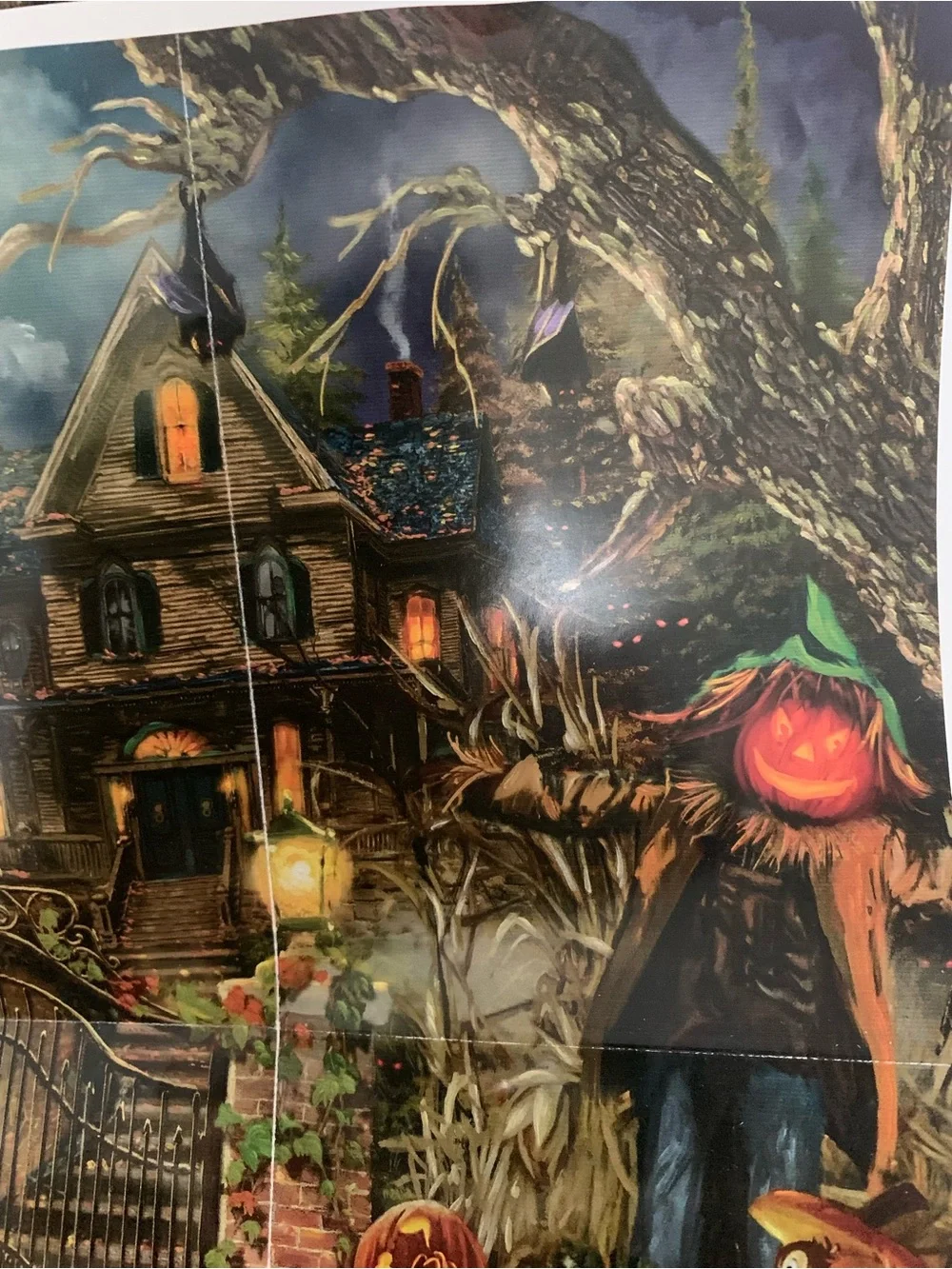Thomas Kinkade Halloween Mickey & Friends Puzzle - Blue, Green, Purple, Orange